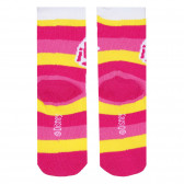 Κάλτσες Soy Luna με ροζ και κίτρινες ρίγες Cool club 271533 3