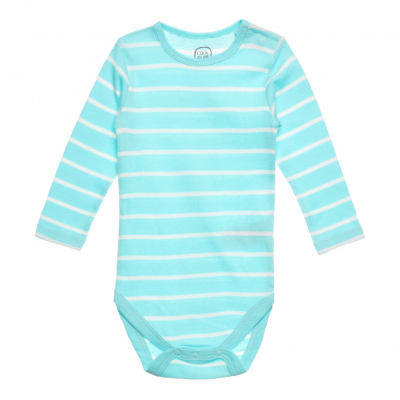 Κορμάκι μωρού με γαλάζιες και άσπρες ρίγες Cool club 271564 