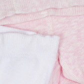 Σετ από δύο βρεφικά καλσόν σε λευκό και ροζ χρώμα Cool club 271586 3