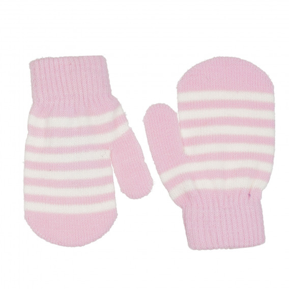Cool Club σετ δύο ζευγάρια βρεφικά γάντια σε λευκό και ροζ χρώμα για κορίτσια Cool club 271619 4