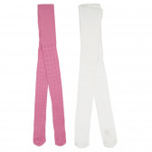 Cool Club βρεφικό σετ δύο καλσόν σε ροζ και λευκό για κορίτσια Cool club 271726 
