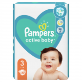 Πάνες μίας χρήσης Active Baby, μέγεθος 3, 6-10 κιλά, 82 τεμ. Pampers 272488 2
