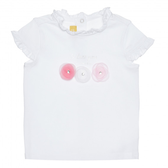 Βαμβακερό μπλουζάκι Σ 'αγαπώ για ένα μωρό, λευκό Chicco 272588 5