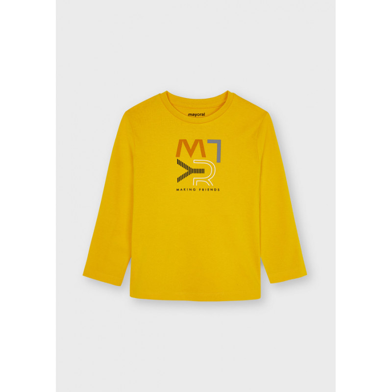 Βαμβακερή μπλούζα με το λογότυπο της μάρκας, κίτρινη  272771