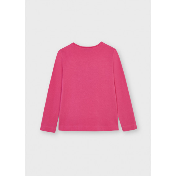Βαμβακερή μπλούζα με μπροκάρ καρδιά, ροζ Mayoral 272791 2