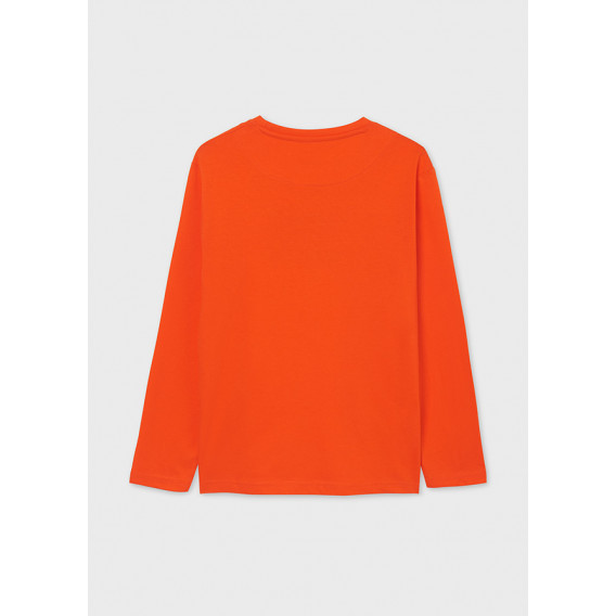 Βαμβακερή μπλούζα με επιγραφή, πορτοκαλί Mayoral 272825 2