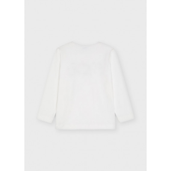 Βαμβακερή μπλούζα με παγιέτα, λευκή Mayoral 272921 2