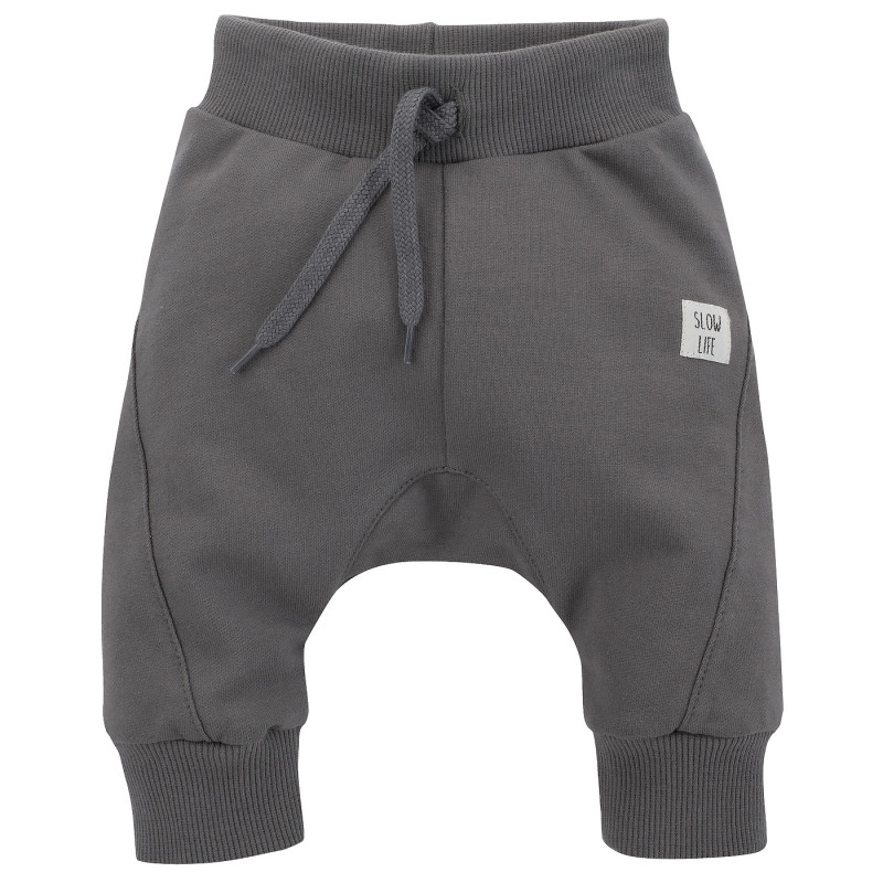 Βαμβακερό παντελόνι για μωρό, σε καφέ χρώμα  272936