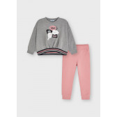 Σετ φούτερ και παντελόνι σε ροζ και γκρι χρώμα. Mayoral 273025 