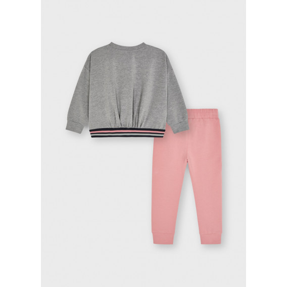 Σετ φούτερ και παντελόνι σε ροζ και γκρι χρώμα. Mayoral 273026 2