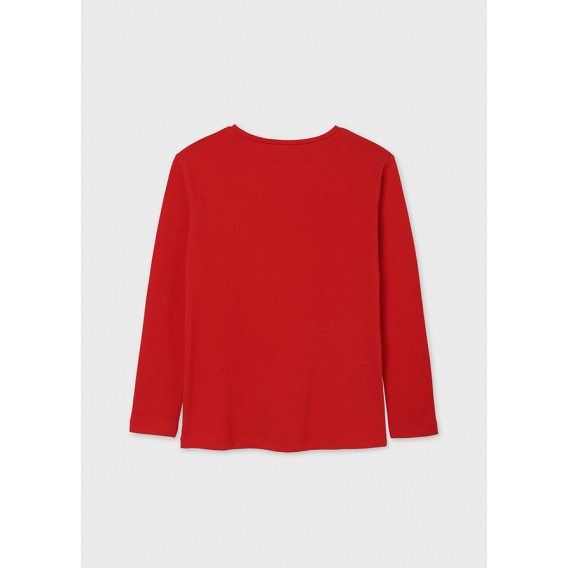 Βαμβακερή μπλούζα με γραφική εκτύπωση, σε κόκκινο χρώμα Mayoral 273064 2
