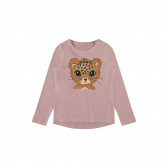 Οργανική βαμβακερή μπλούζα με εκτύπωση, ροζ Name it 273523 5