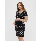 Οργανικό βαμβακερό φόρεμα για έγκυες γυναίκες με φιγούρα, μαύρο Mamalicious 273568 2