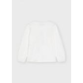 Βαμβακερή μπλούζα με τρισδιάστατη εφαρμογή, λευκή Mayoral 273868 2