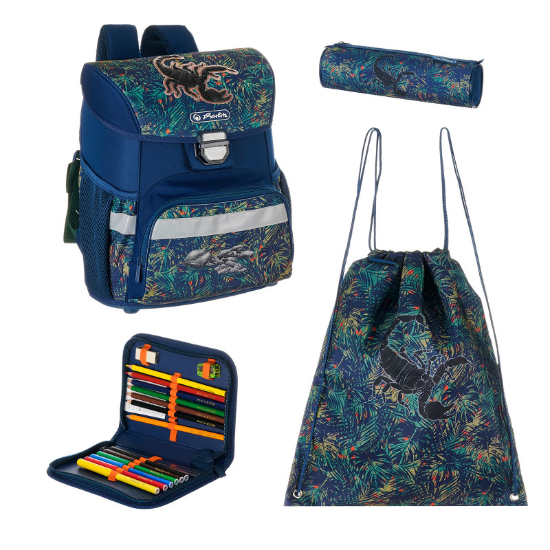Σετ σακίδιο πλάτης με τσάντα και δύο ταξιδιωτικές τσάντες για αγόρι, μπλε  274160