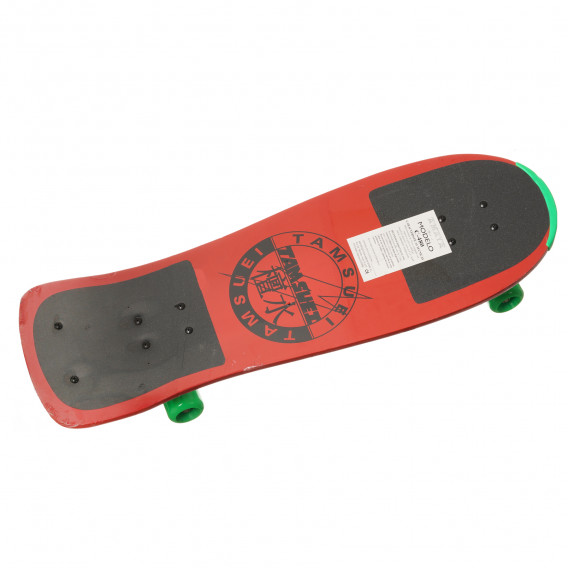 Skateboard, c-480, κόκκινο με πράσινες πινελιές Amaya 274448 
