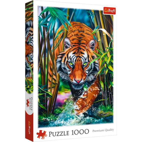 Παζλ - Επιθετική τίγρης, 1000 κομμάτια Trefl 274544 