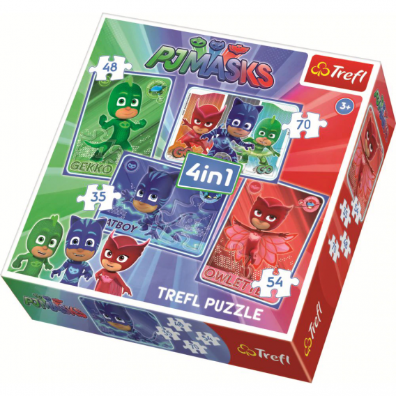 Παζλ 4 σε 1 - Pj masks Trefl 274647 