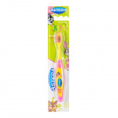 Εξαιρετικά απαλή παιδική οδοντόβουρτσα, ροζ και κίτρινη Astera 274732 