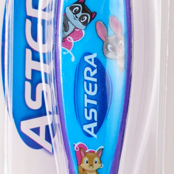 Εξαιρετικά απαλή παιδική οδοντόβουρτσα, μοβ και μπλε Astera 274858 2