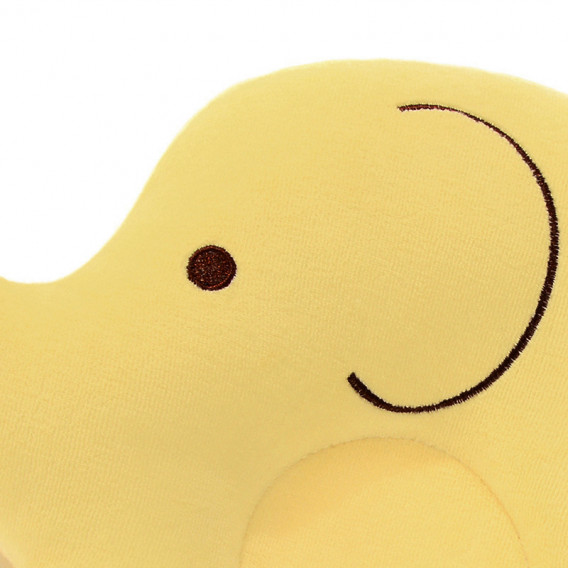 Βρεφικό μαξιλάρι - ελέφαντας, κίτρινο Ikonka 275283 2