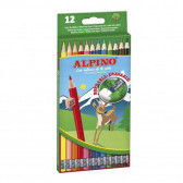 Μολύβια με Γόμες, 12 χρώματα Alpino 275347 