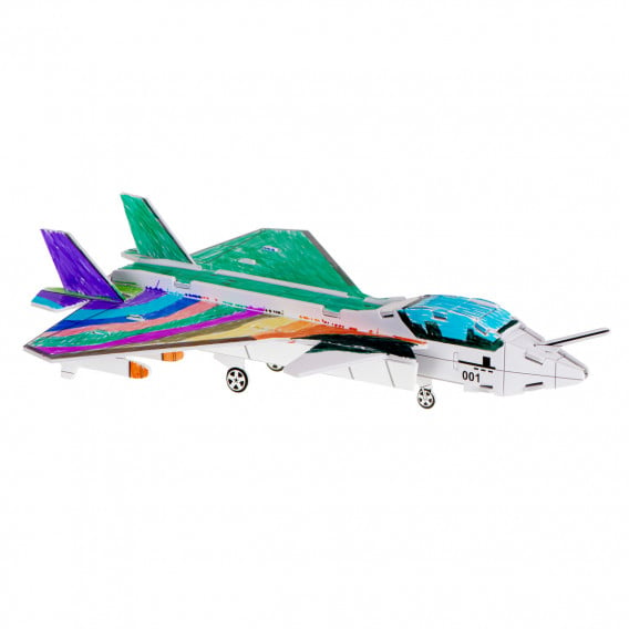 3D χρωματισμός - παζλ Αεροπλάνο, 28 κομμάτια  Ikonka 275588 4