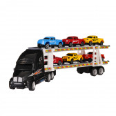 Μαύρο 39cm Autotransporter με 6 καρτ Dino Toys 275805 