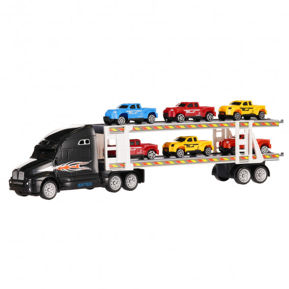 Μαύρο 39cm Autotransporter με 6 καρτ Dino Toys 275807 5