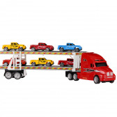 39 εκ. Κόκκινο autotransporter με 6 καρτ Dino Toys 275815 5