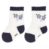 Βρεφικές κάλτσες σε λευκό και μπλε χρώμα, για κορίτσι Z Generation 275844 