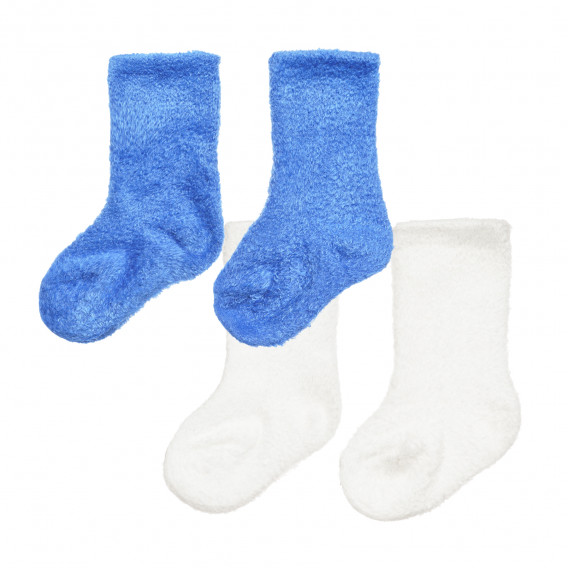 Σετ από δύο ζευγάρια βρεφικές κάλτσες σε λευκό και μπλε Z Generation 275846 