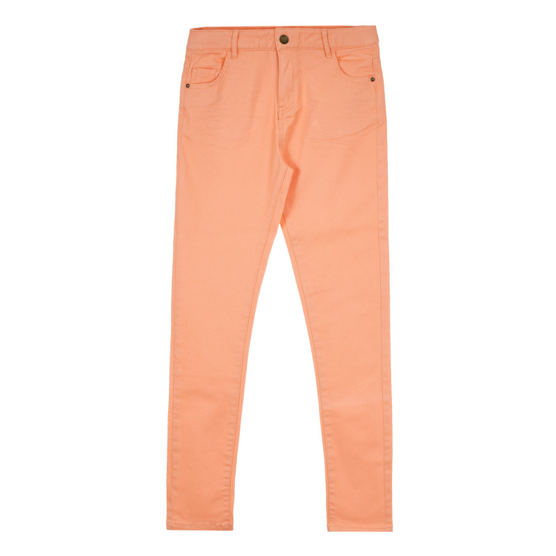 Πορτοκαλί βαμβακερό παντελόνι για κορίτσι.  276203
