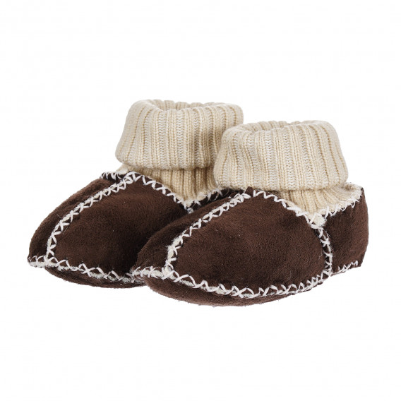 Καφέ μαλακά παπουτσάκια μωρού Playshoes 276256 