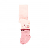 Βρεφικό καλσόν με floral print, ροζ Boboli 276707 