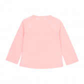 Βαμβακερή μπλούζα με έγχρωμη εκτύπωση, ροζ Boboli 276792 2