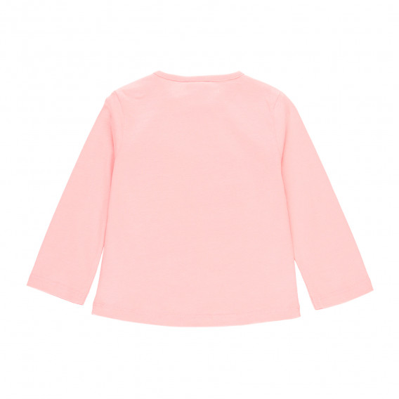 Βαμβακερή μπλούζα με έγχρωμη εκτύπωση, ροζ Boboli 276792 2