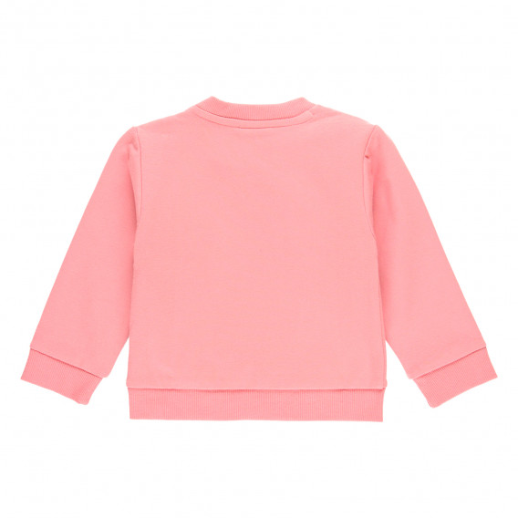Βαμβακερό φούτερ με επιγραφή, σε ροζ χρώμα Boboli 276823 2