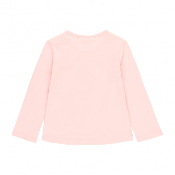 Βαμβακερή μπλούζα με γραφική εκτύπωση, ροζ Boboli 276849 2