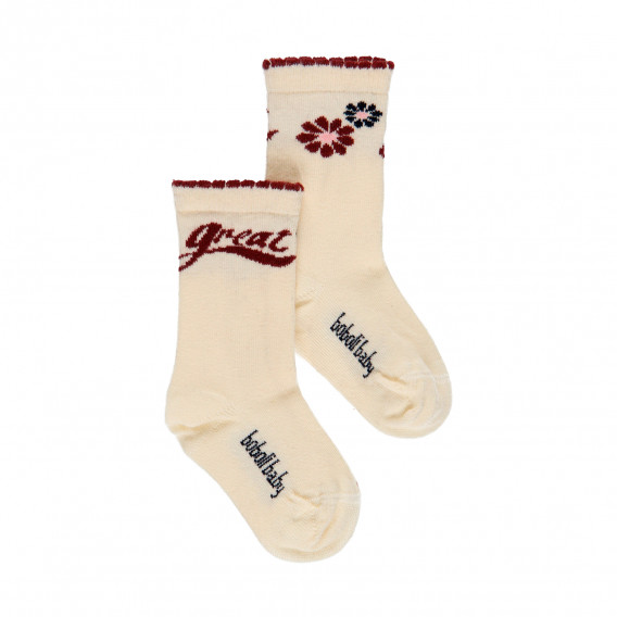 Σετ από τρία ζευγάρια κάλτσες με floral μοτίβα Boboli 276875 4