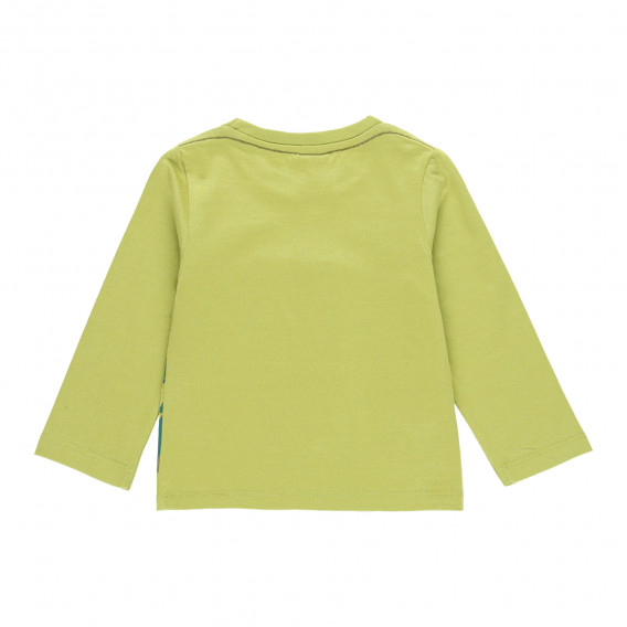 Βαμβακερή μπλούζα με απλικέ παγιέτες, πράσινη Boboli 276916 2