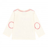 Βαμβακερή μπλούζα με γραφική εκτύπωση, σε λευκό χρώμα. Boboli 276926 2