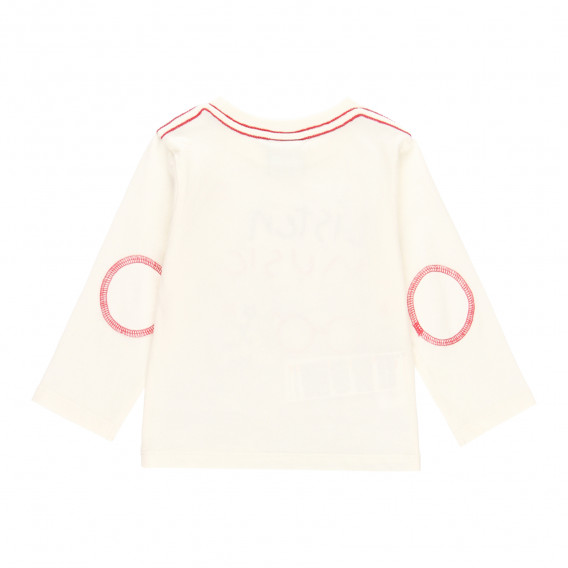 Βαμβακερή μπλούζα με γραφική εκτύπωση, σε λευκό χρώμα. Boboli 276926 2