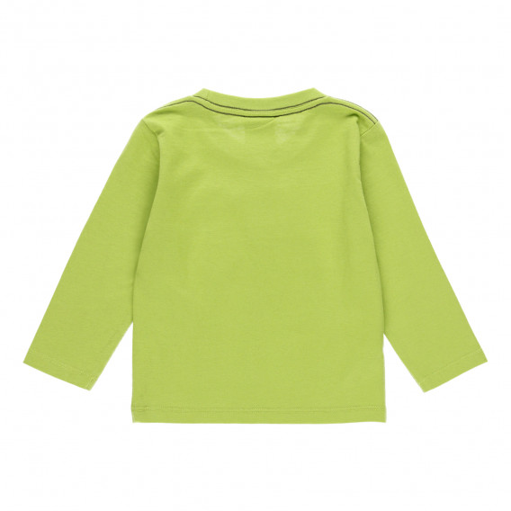 Βαμβακερή μπλούζα με γραφική εκτύπωση, πράσινη Boboli 277522 2