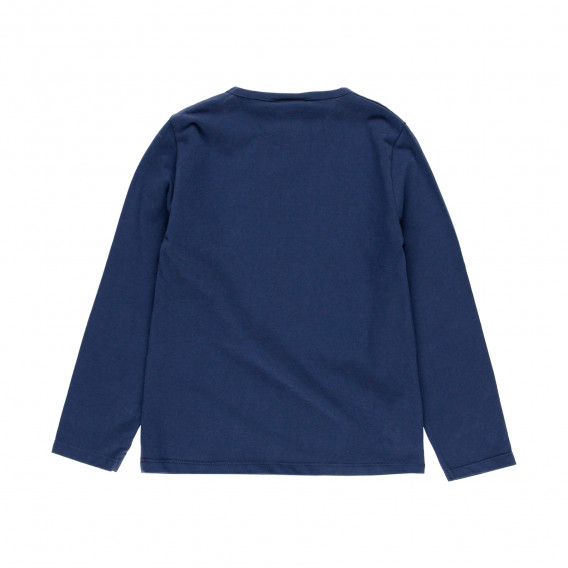 Βαμβακερή μπλούζα με γραφική εκτύπωση, μπλε ναυτικό Boboli 277531 2