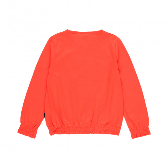 Βαμβακερή μπλούζα με εκτύπωση πεταλούδα, πορτοκαλί Boboli 277623 2