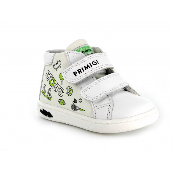 Αθλητικά παπούτσια με Velcro μπαλώματα Sports, λευκό PRIMIGI 277684 
