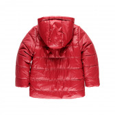 Χειμερινό σακάκι με διπλό στήθος με κουκούλα, κόκκινο Boboli 277766 5