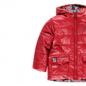 Χειμερινό σακάκι με διπλό στήθος με κουκούλα, κόκκινο Boboli 277768 7