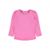 Βαμβακερή μπλούζα με μακριά μανίκια, ροζ Name it 278599 